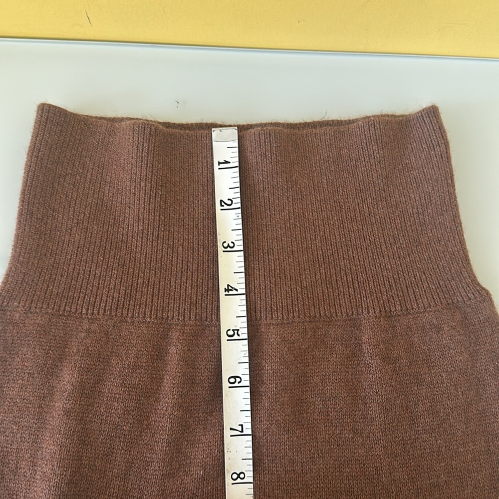 The Reset Perfect Pencil Knit Midi Skirt in Cedar Brown Size S - Picture 12 of 15
